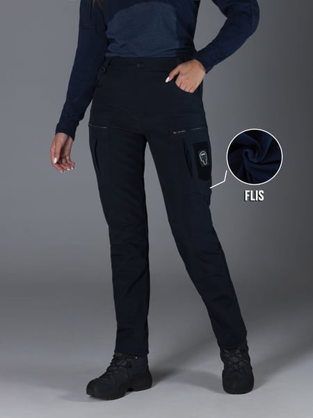 Зимові штани карго тактичні Softshell BEZET Ешелон синій