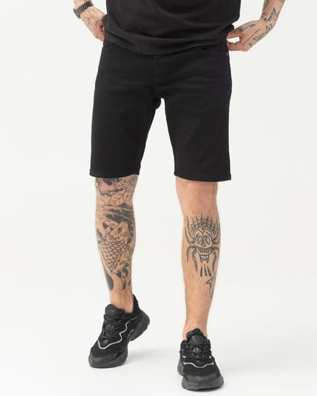 Черные базовые джинсовые шорты BEZET