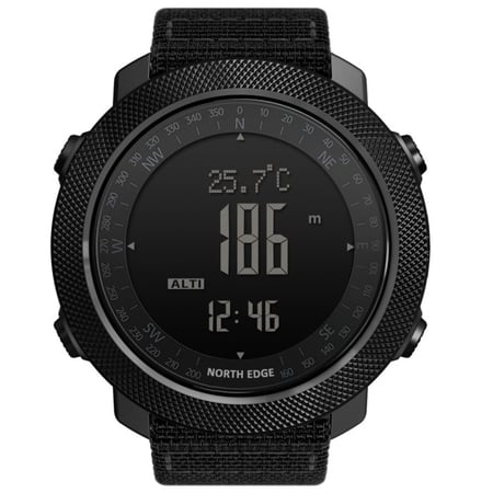 Чоловічий водостійкий тактичний годинник North Edge Apache 5BAR з компасом