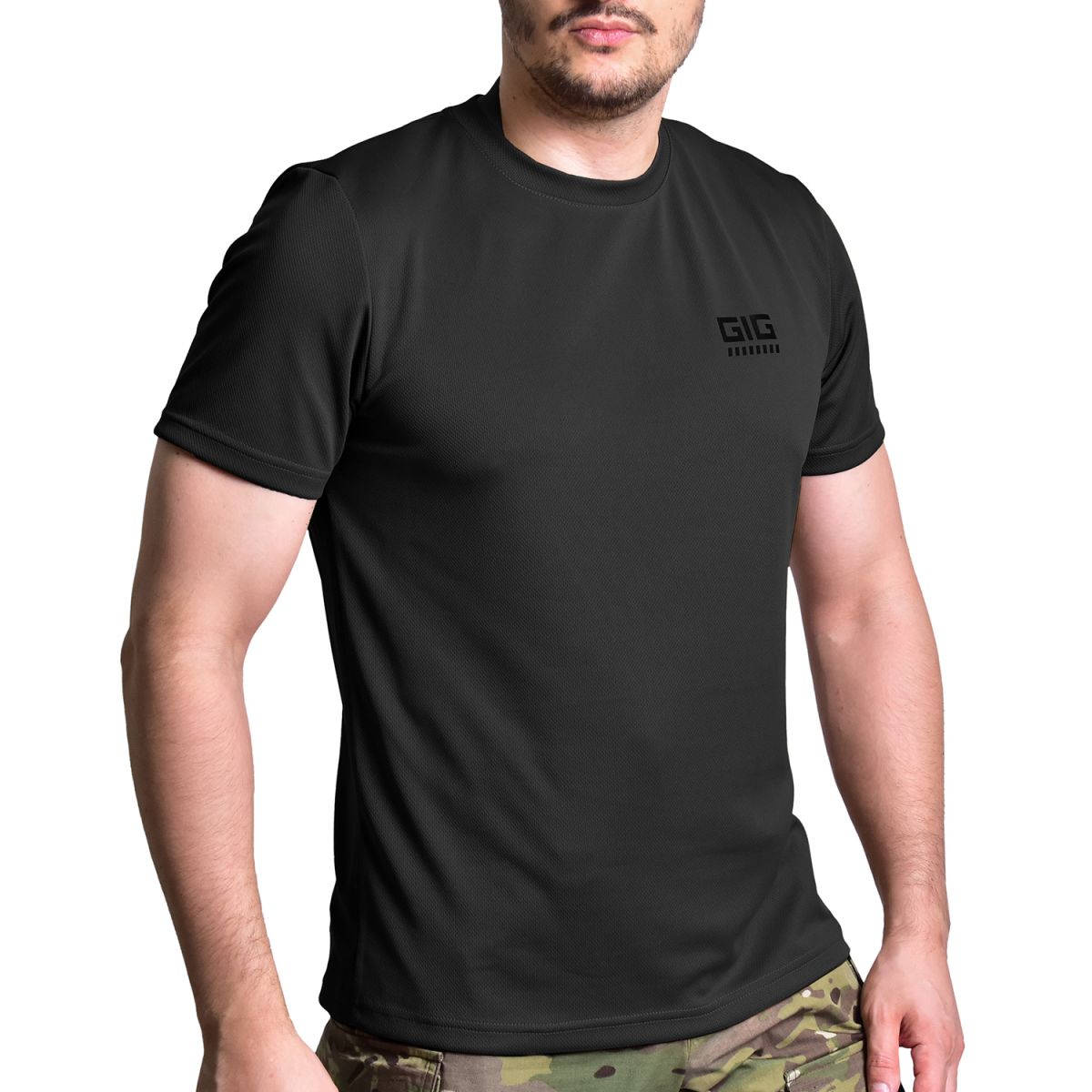 Футболка Coolmax Tactical air Tee Чорний GIG MILITARY