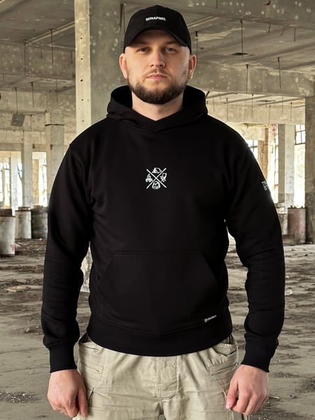 Худі Travel Style чорне, SHRAPNEL