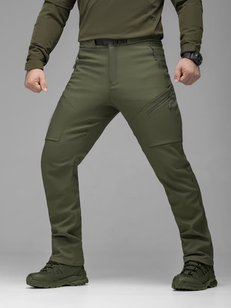 Штани карго тактичні Softshell BEZET Techwear хакі