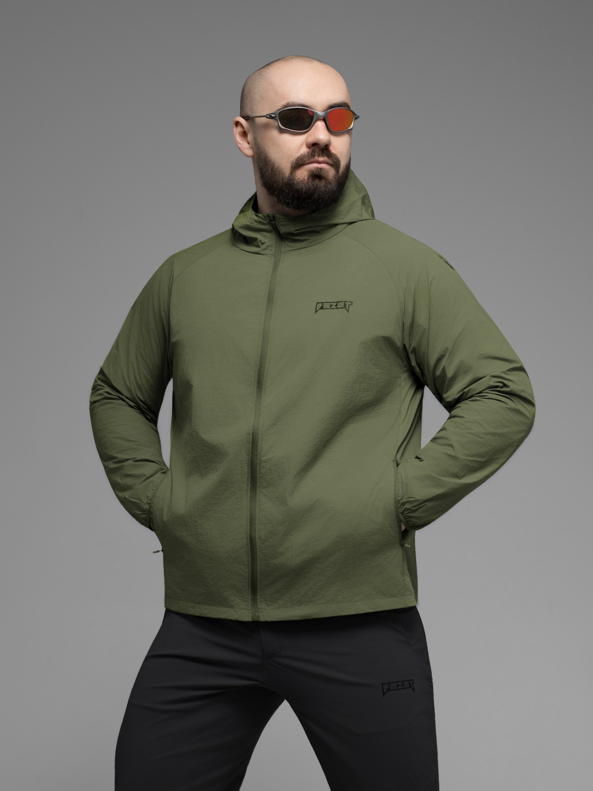 Куртка вітрівка BEZET Solguard UV 100 хакi - Фото 7