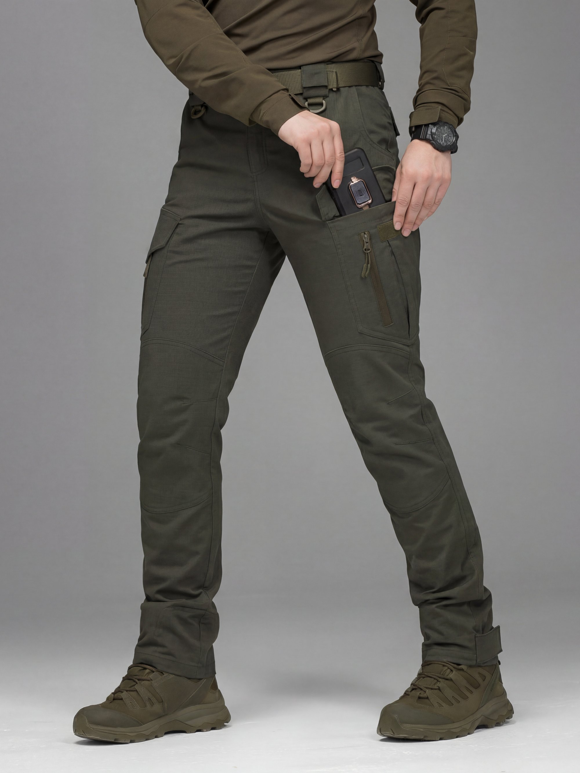 Штани жіночі карго тактичні BEZET Onyx хакі - Фото 5
