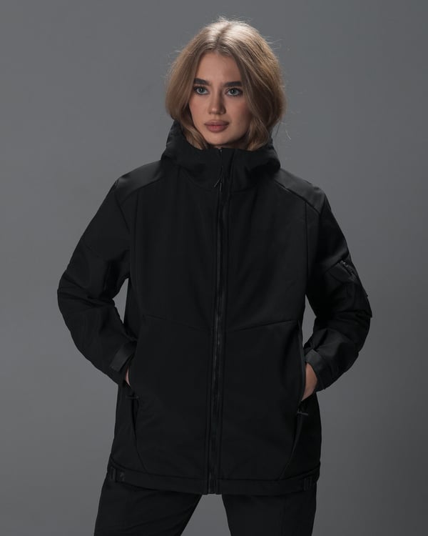 Куртка жіноча Softshell BEZET Робокоп 2.0 чорний - Фото 6