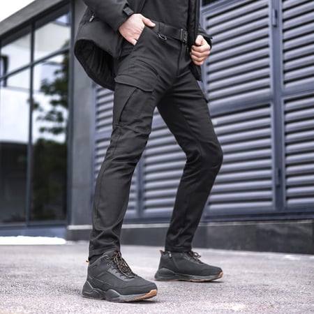 Зимові тактичні брюки чорні Pobedov trousers Tactical ЗИМА