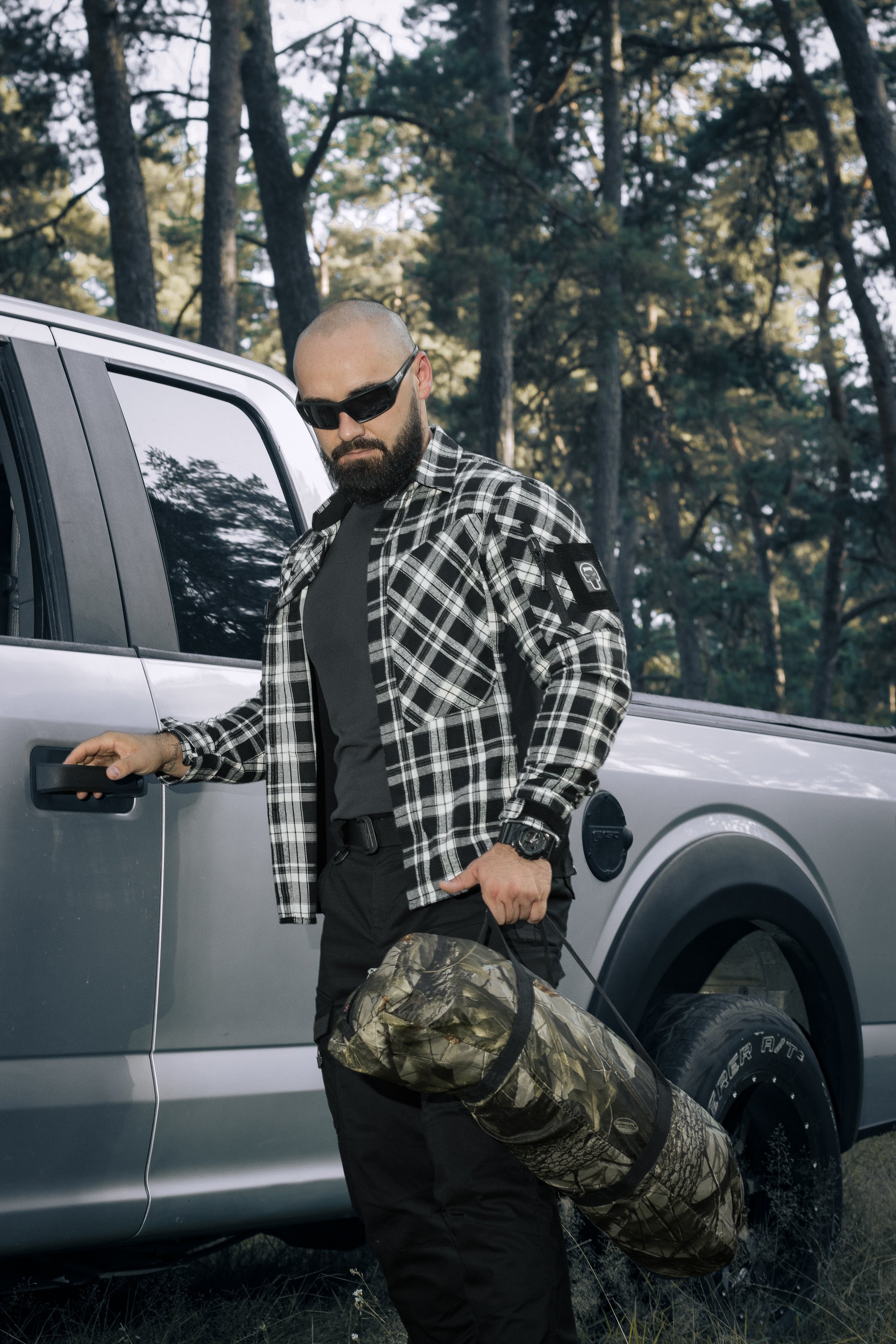 Сорочка фланелева BEZET Defender чорний/білий - Фото 43