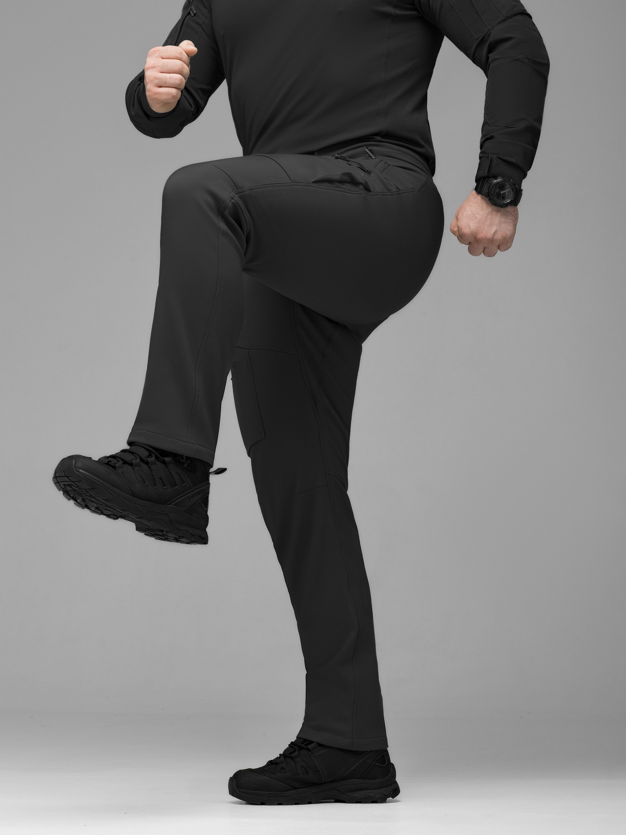 Брюки карго тактичні Softshell BEZET Techwear чорний - Фото 8