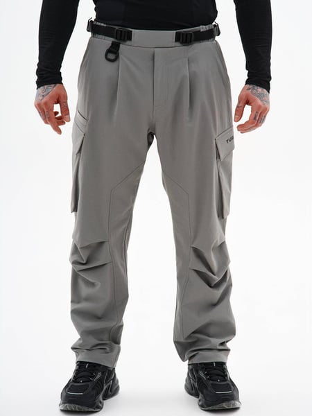 Карго штани прямого крою з нейлону "Хадо", сірий TURWEAR
