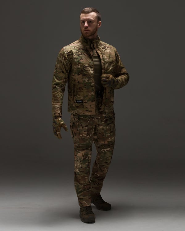 ТАКТИЧЕСКИЙ КОМПЛЕКТ (КУРТКА ВЕТРОВКА ТАКТИЧЕСКАЯ BEZET SHOOTER МУЛЬТИКАМ,БРЮКИ КАРГО ТАКТИЧЕСКИЕ BEZET ШТУРМ 2.0 МУЛЬТИКАМ)