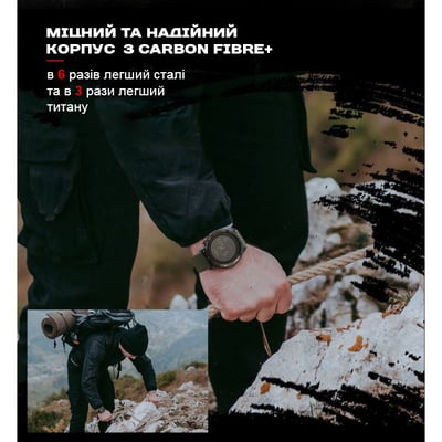 Чоловічий водостійкий тактичний годинник North Edge Alps Black з компасом, 2 ремінці - Фото 13