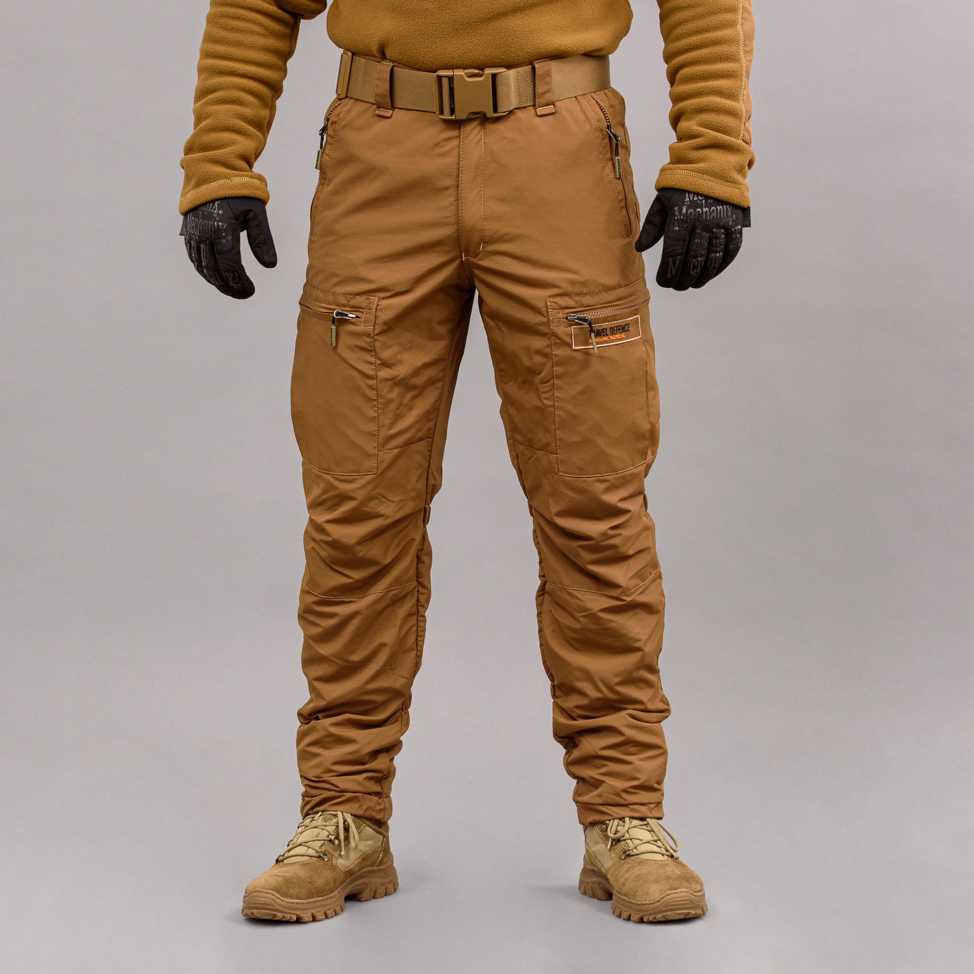 Штани "TRAVEL DEFENCE" COYOTE з ременем (Таслан + Мікрофліс) Armoline
