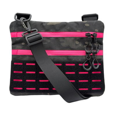 Тактична чоловіча сумка через плече RoKit Multicam Black Pink M із MOLLE та панеллю велкро - Фото 1