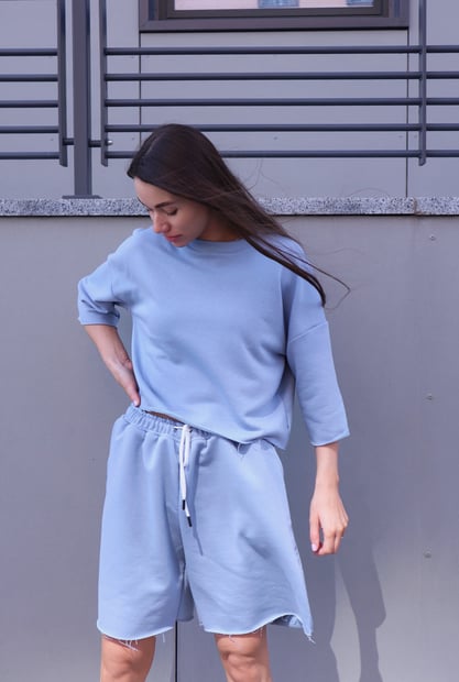 Жіночий оверсайз комплект Reload - Mirana, блакитний