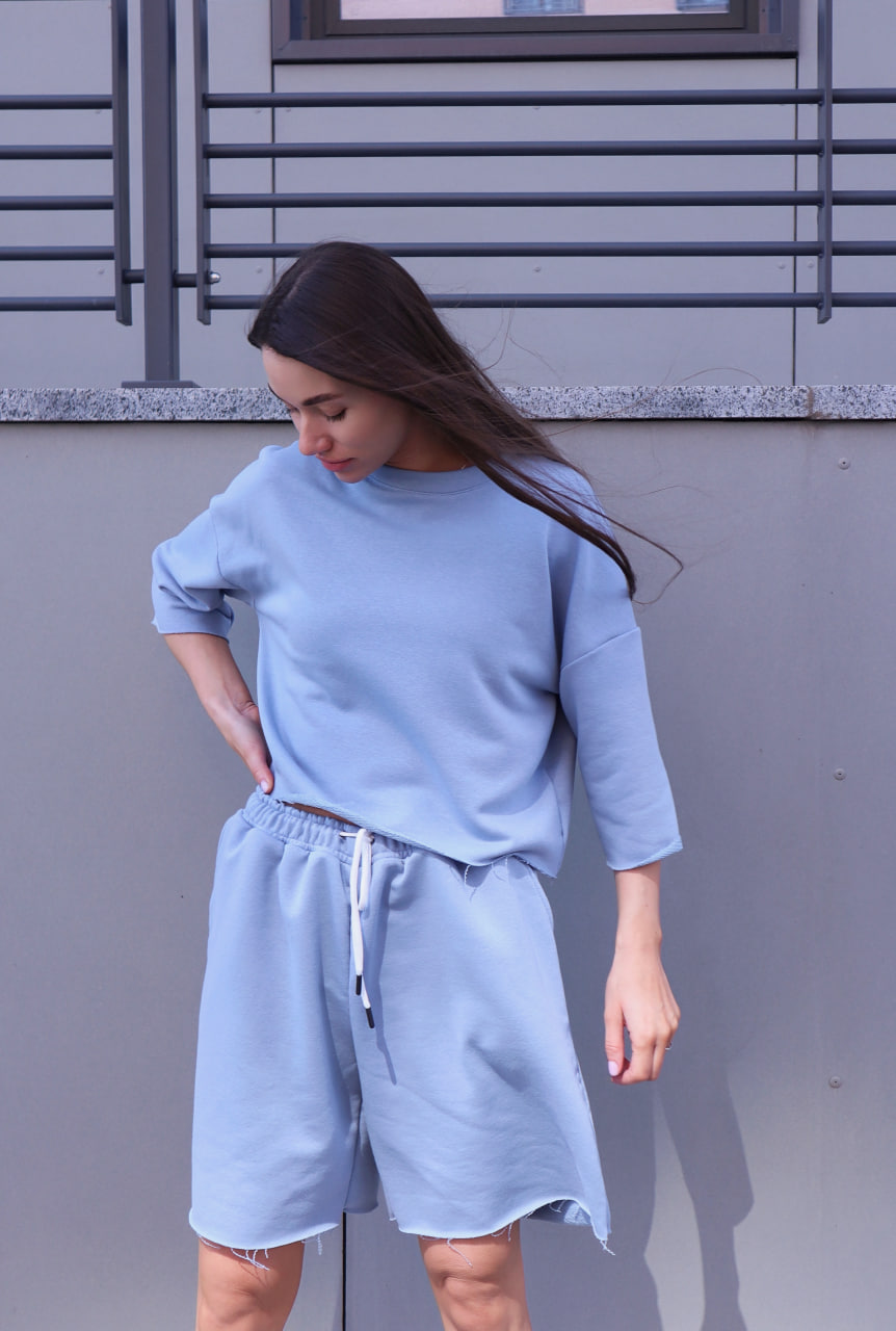 Жіночий оверсайз комплект Reload - Mirana, блакитний