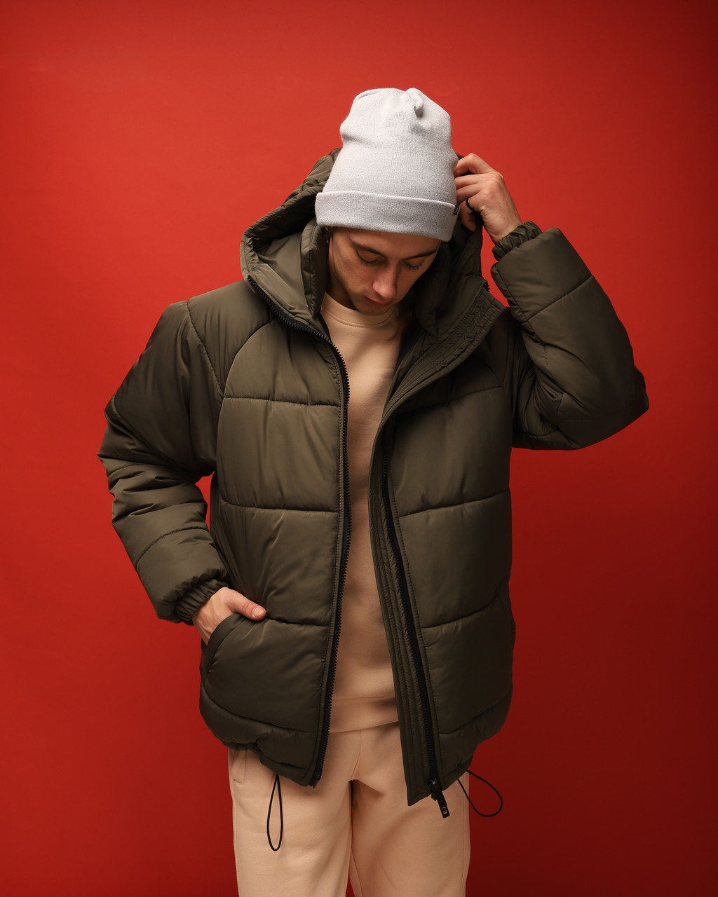Зимняя куртка мужская хаки бренд ТУР модель Брэт