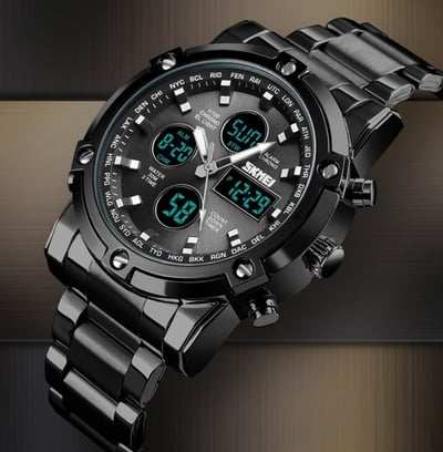 Чоловічий тактичний годинник Skmei Molot Green Stryker, 2 ремінці - Фото 5