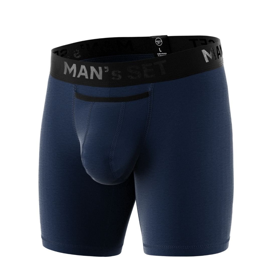 Мужские трусы анатомические 'Black Series' Long, синий MansSet