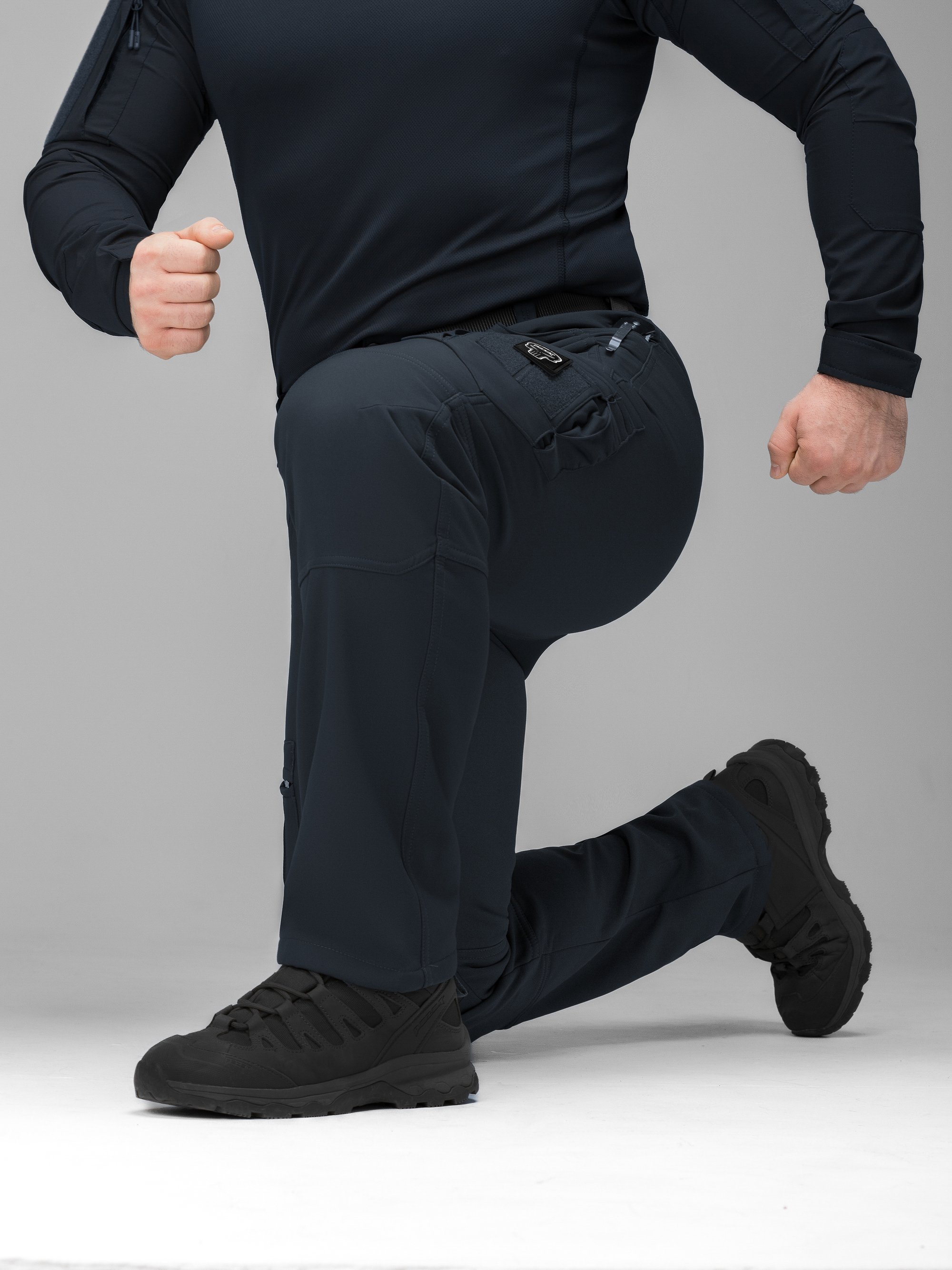 Зимові штани карго тактичні Softshell BEZET Ешелон синій - Фото 8