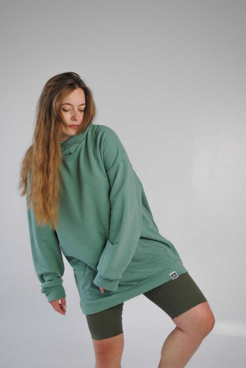 Худи оверсайз ментол женский Hi Mate