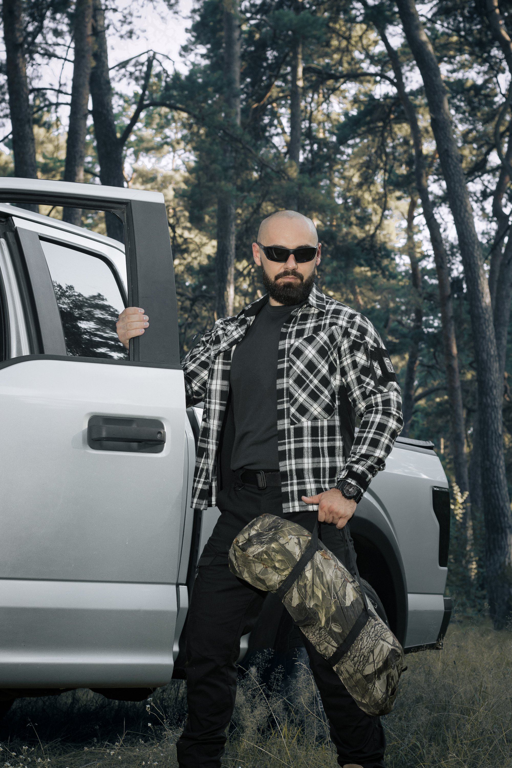 Сорочка фланелева BEZET Defender чорний/білий - Фото 42