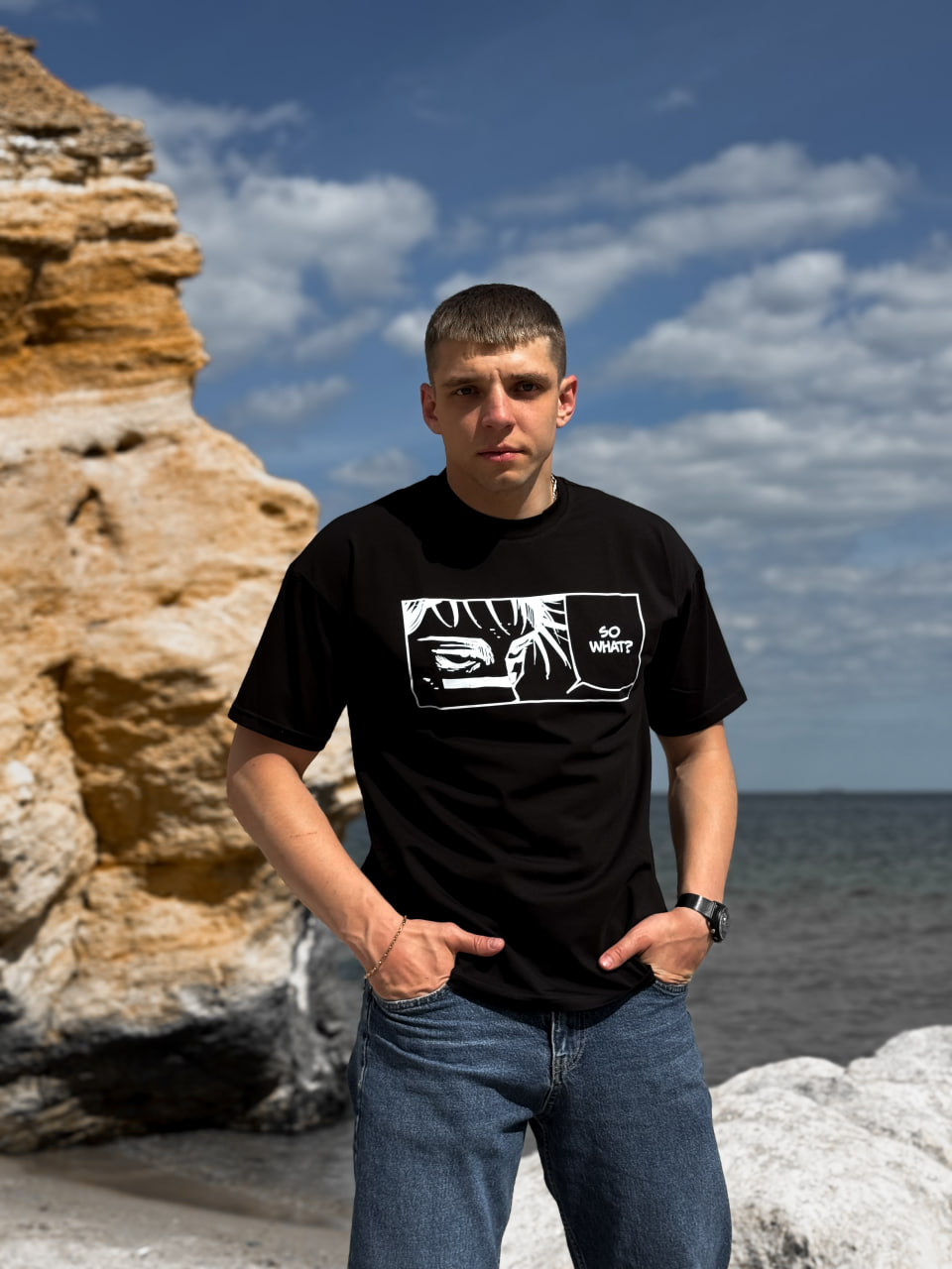 Футболка оверсайз Reload - Anime SoWhat, черная