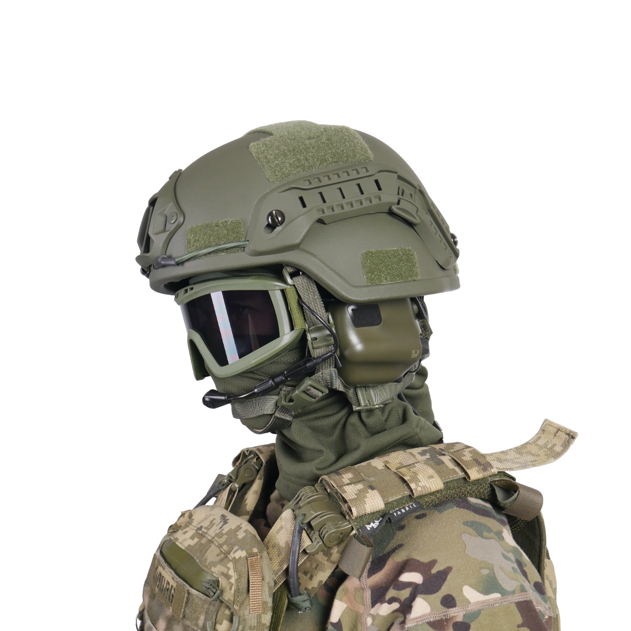 Комплект шолом Mich PE + навушники EARMOR M32 PLUS з універсальним кріпленням KIBORG