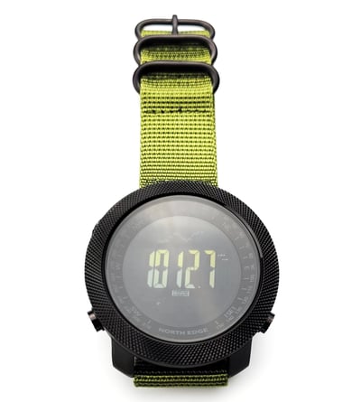 Чоловічий водостійкий тактичний годинник North Edge Apache Green 5BAR з компасом - Фото 6