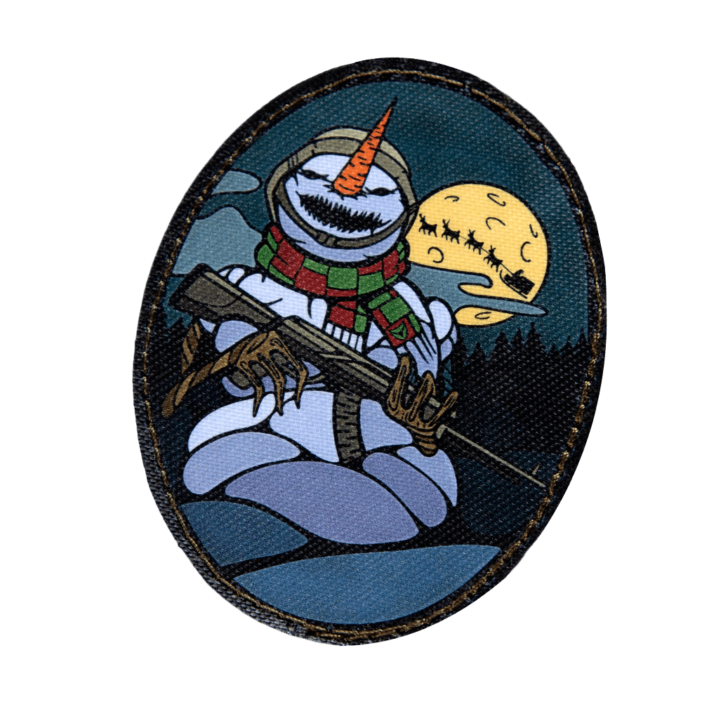 Шеврон/липучка Camotec «Сніговик» ПВХ Білий KOMBAT