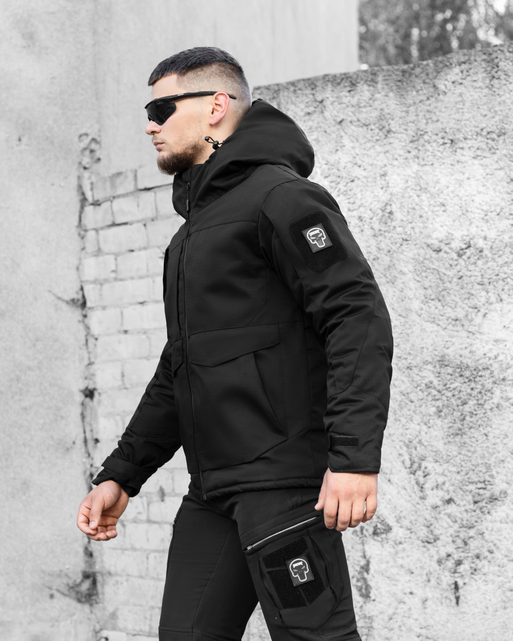 Куртка тактична зимова BEZET Штурм чорний - Фото 2