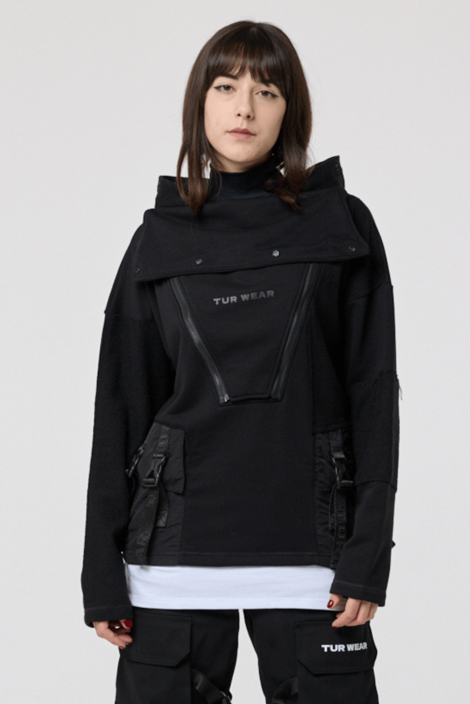 Жіноче худі з імітацією футболки "SM-2407" TURWEAR