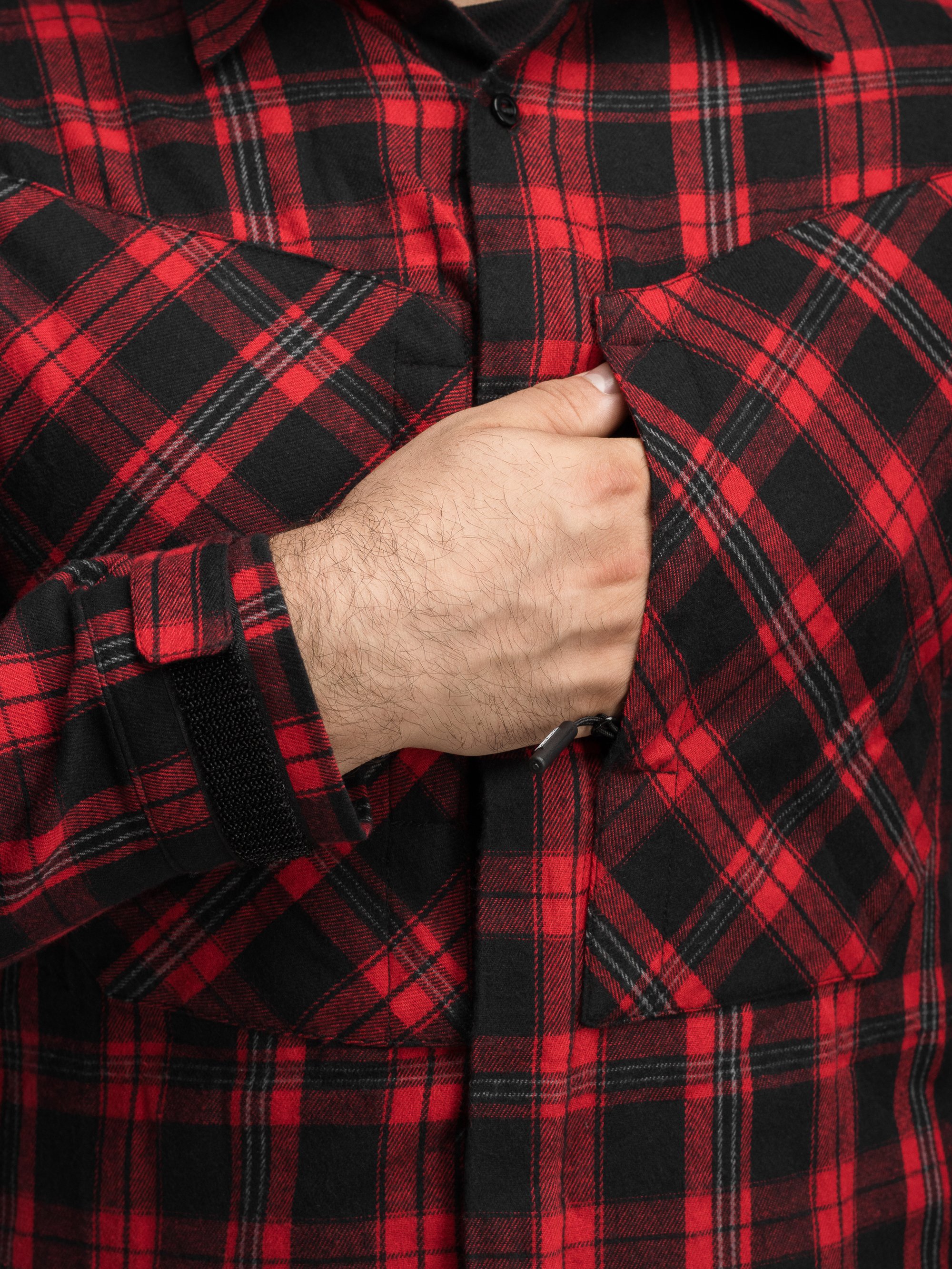 Сорочка фланелева BEZET Defender чорний/червоний - Фото 12
