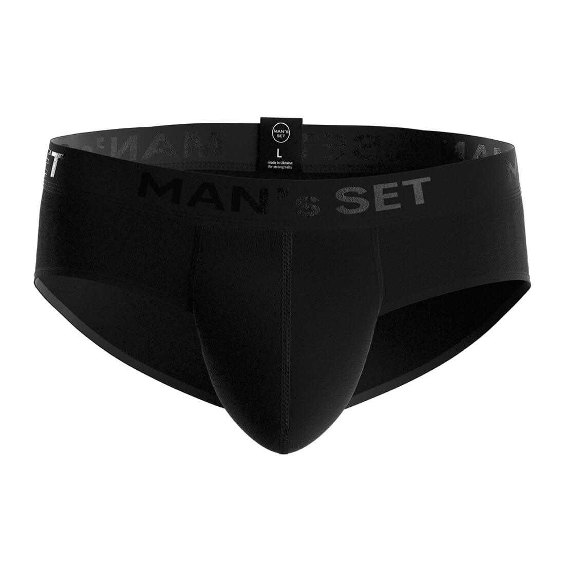 Чоловічі анатомічні сліпи з бавовни, Anatomic Slips Black Series, чорний MansSet