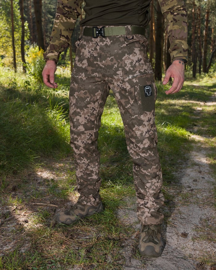 Зимові брюки карго тактичні Softshell BEZET Ешелон піксель