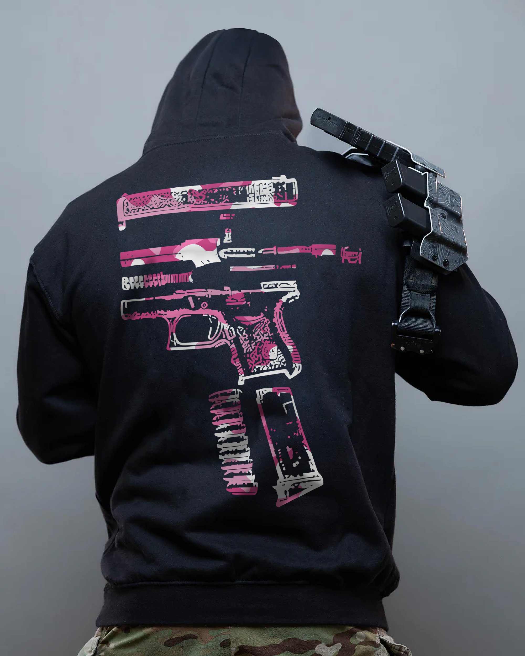 Худі на флісі / без флісу "In Glock We Trust" pink We feel