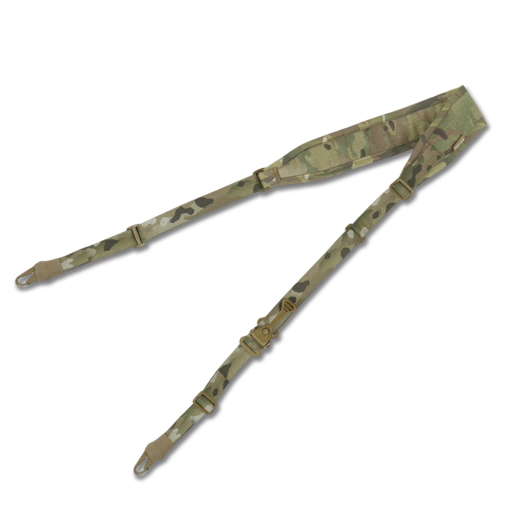 Двухточечный оружейный ремень с быстрой регулировкой Multicam USA с металлическими карабинами (2шт) KIBORG