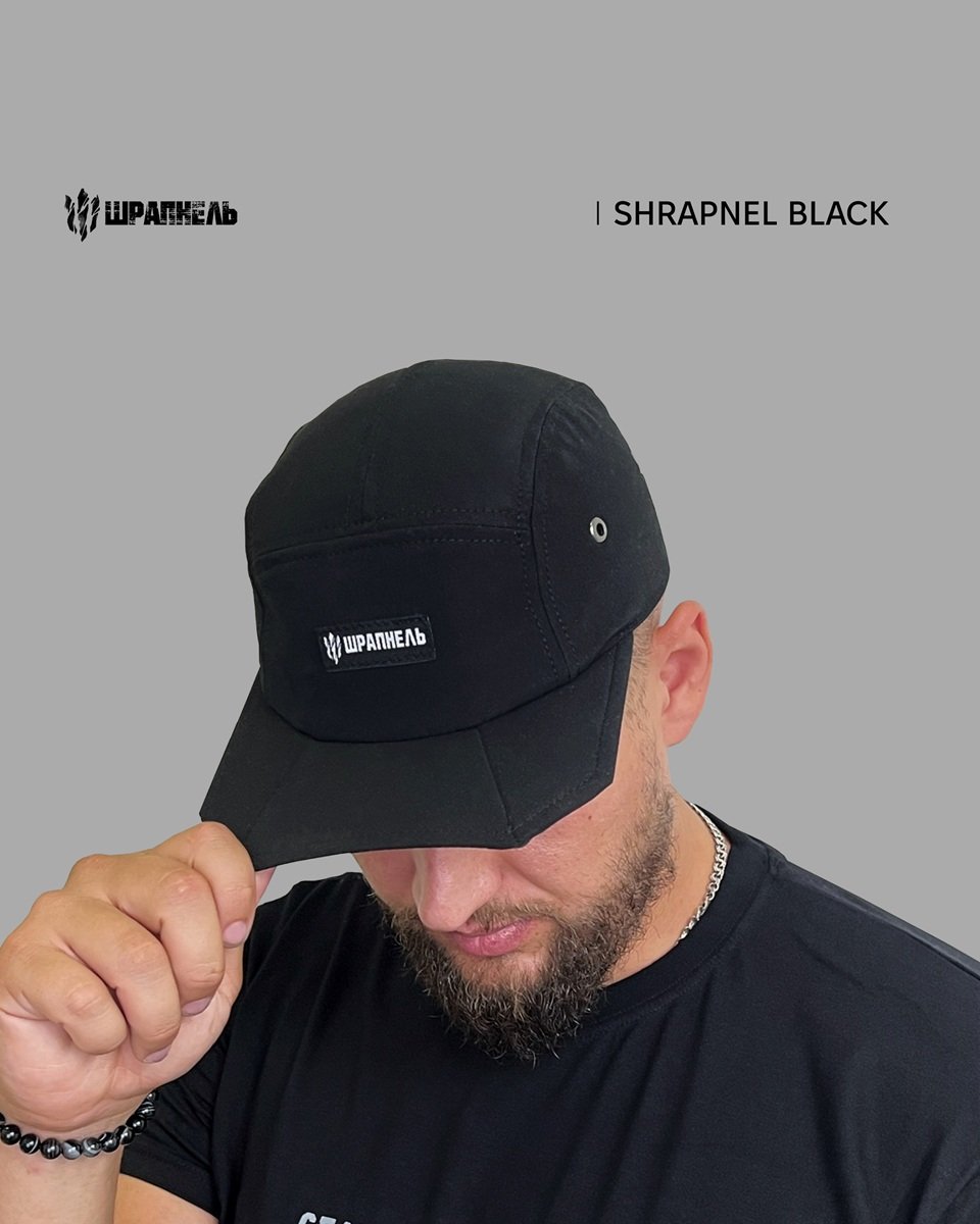Кепка 5-panel Shrapnel Black чорна – купить в интернет-магазине BEZET