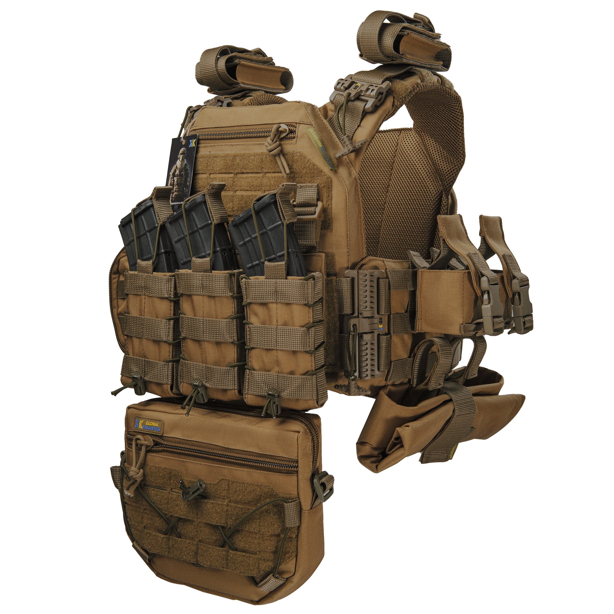 Плитоноска Warmor gen.3 Max XL+ Койот, 7 підсумок (Великого розміру) СПЕЦПРОМ КР