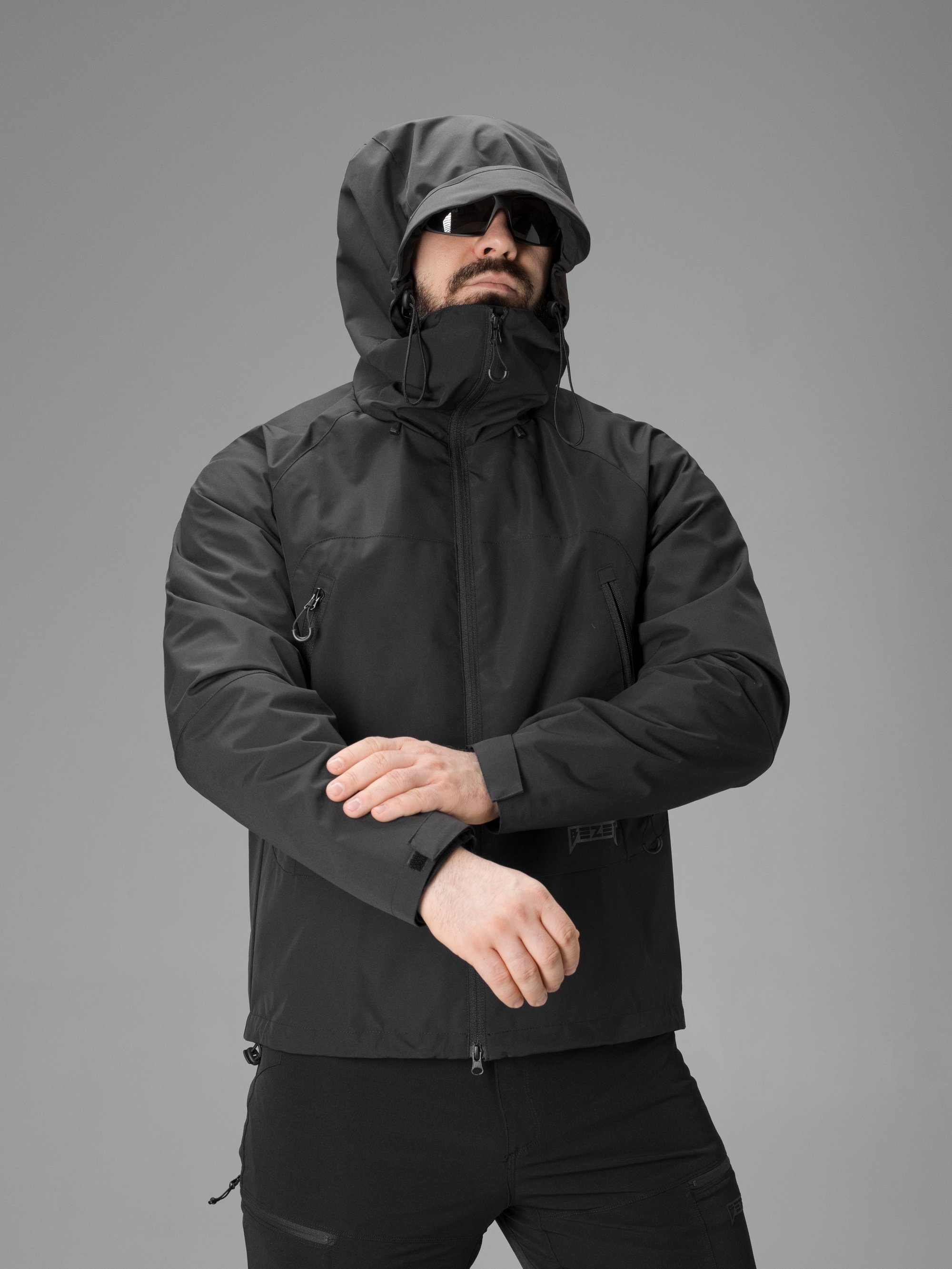 Куртка вітрівка BEZET Trail чорний - Фото 8