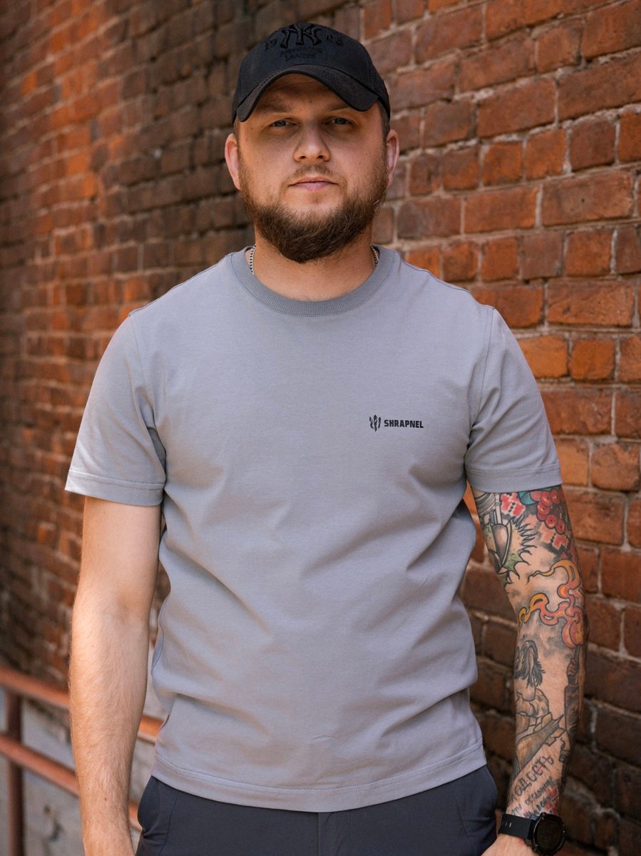 Футболка сіра олива базова Shrapnel