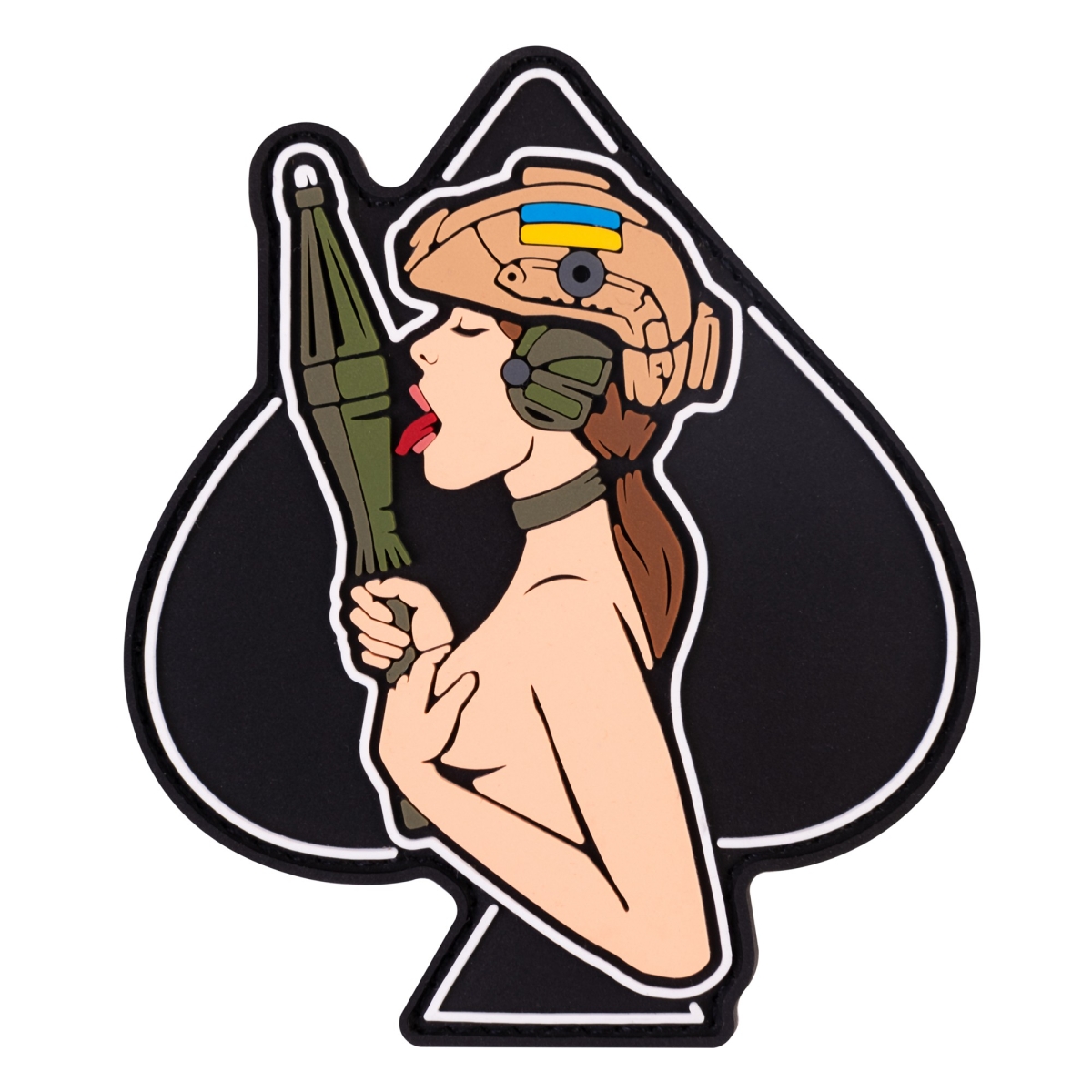 ПВХ патч "Дівчина-піка" шатенка - Brand Element