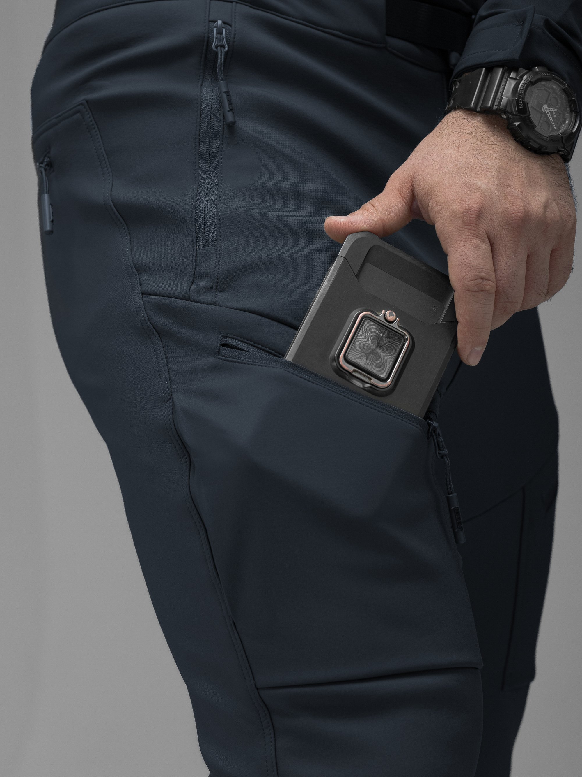 Штани карго тактичні Softshell BEZET Techwear синій - Фото 18