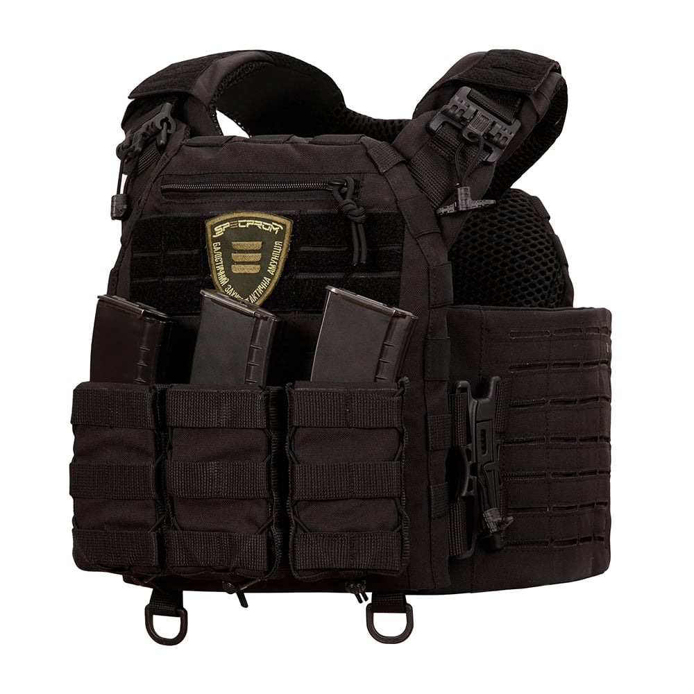 Плитоноска SPECPROM WARMOR Gen.5 V2 +3 підсумки АК Чорний (без плит) (00000003745) СПЕЦПРОМ КР