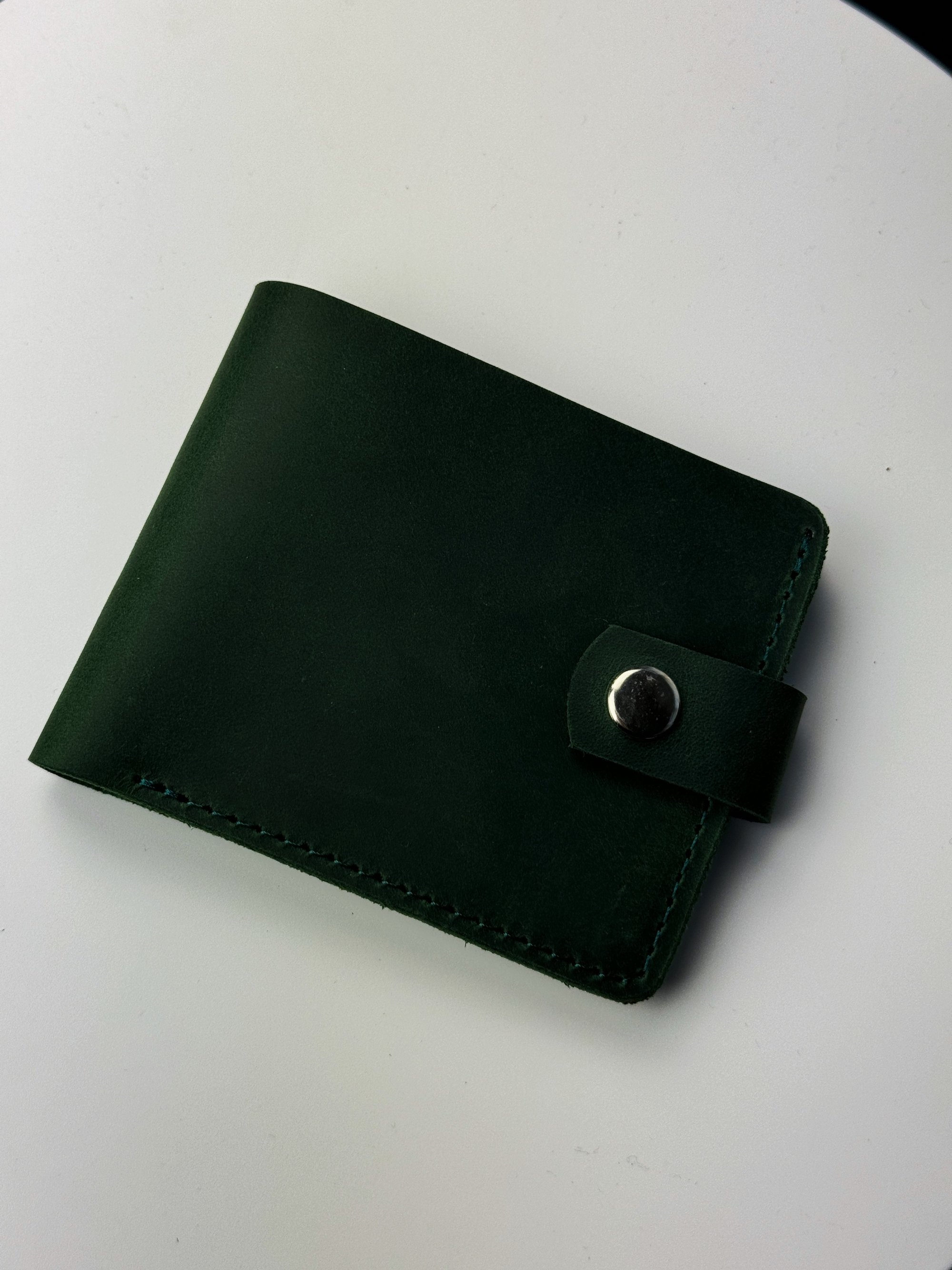 Гаманець чоловічий із натуральної шкіри зелений SKILL