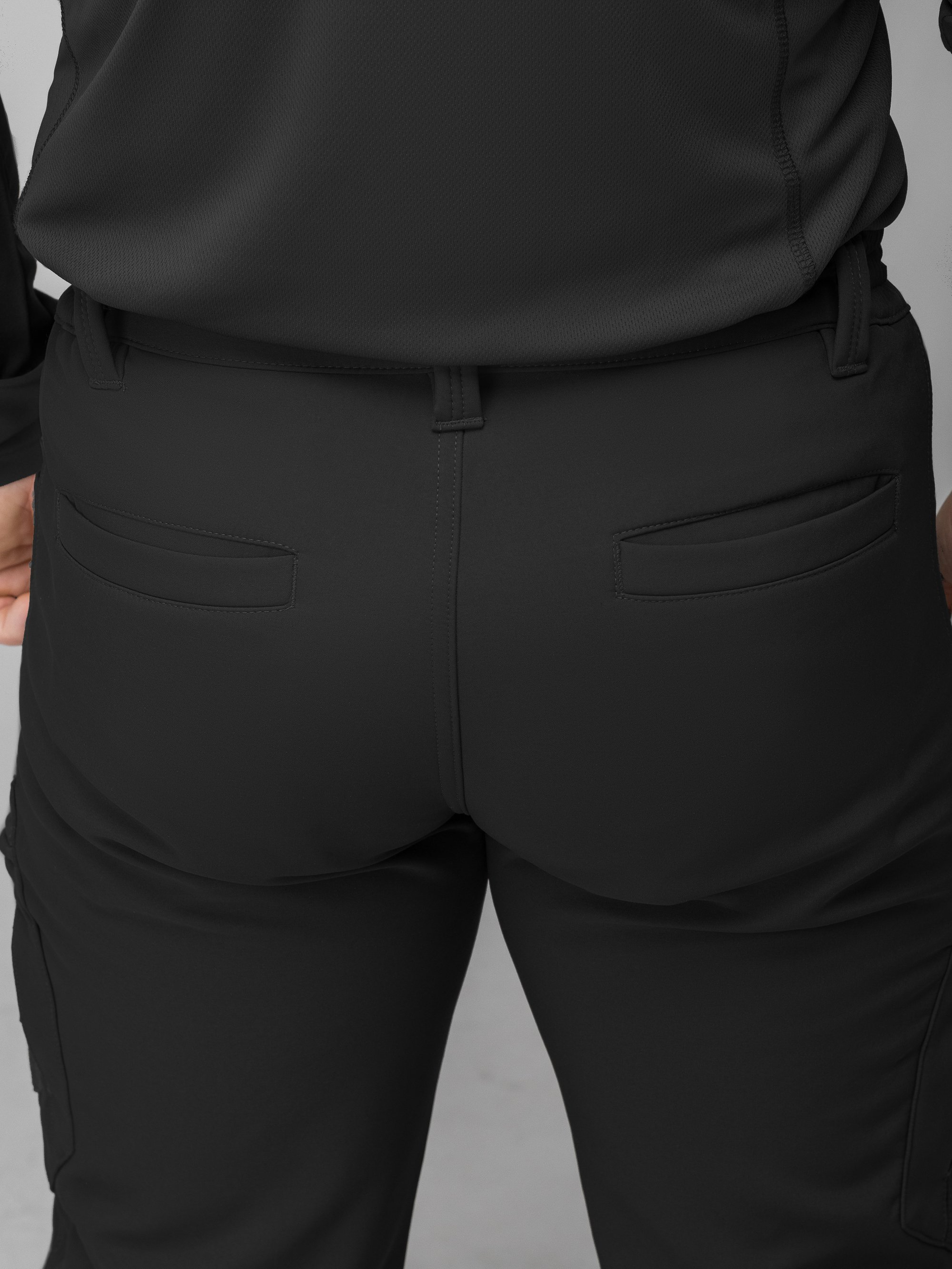 Зимові брюки карго тактичні Softshell BEZET Ешелон чорні - Фото 18