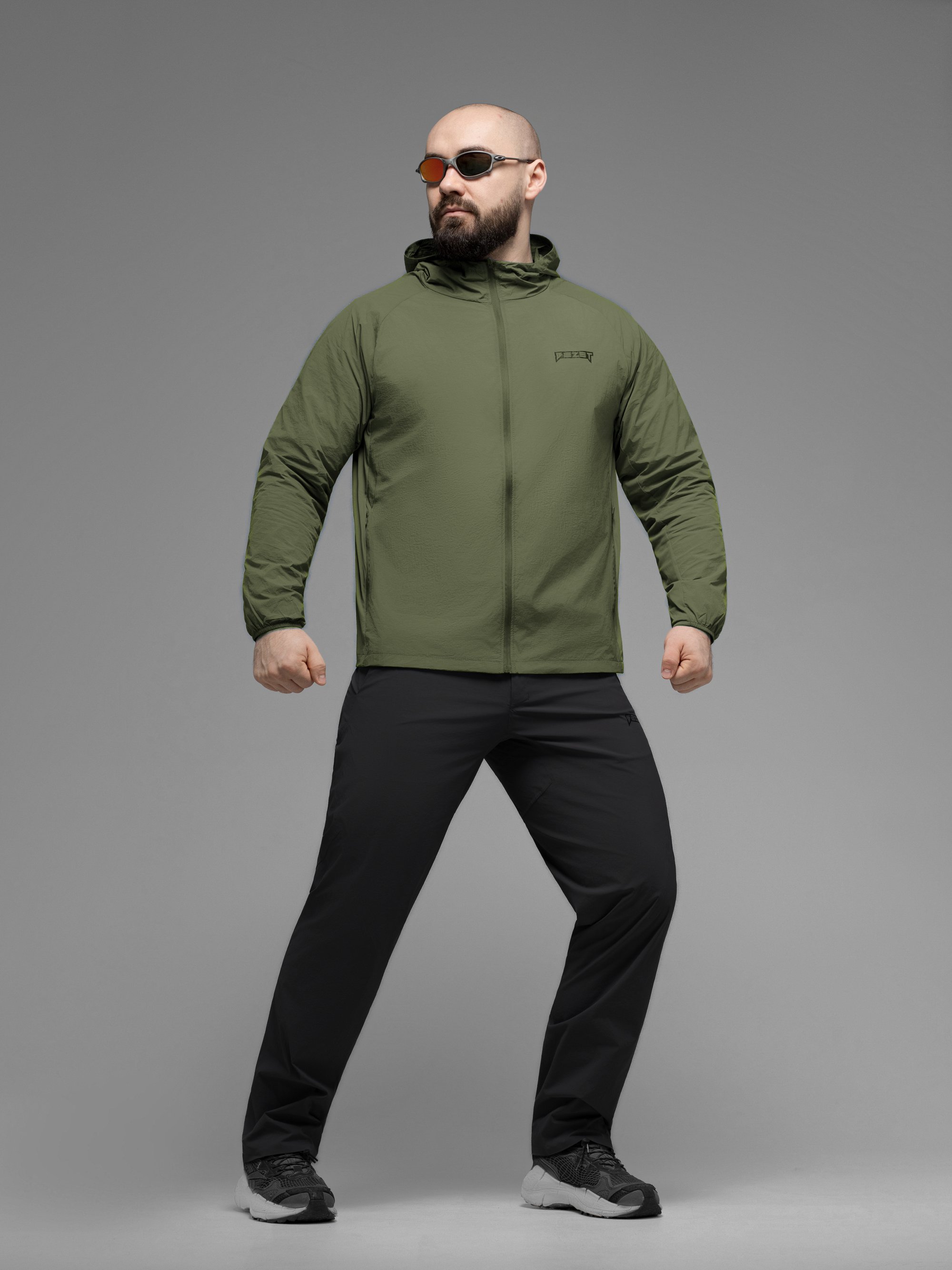 Куртка вітрівка BEZET Solguard UV 100 хакi - Фото 34