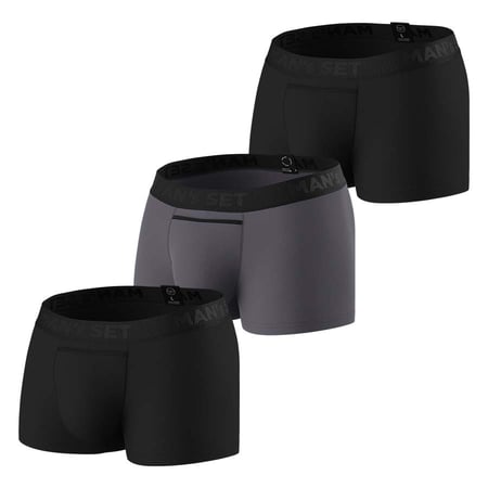Комплект трусов Classic 1.2 Black Series, черный/графитовый, 3шт MansSet