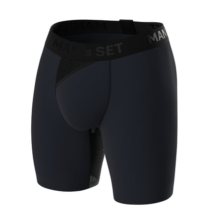 Мужские анатомические боксеры из хлопка, Anatomic Long 2.0 Light, Black Series, тёмно-синий MansSet