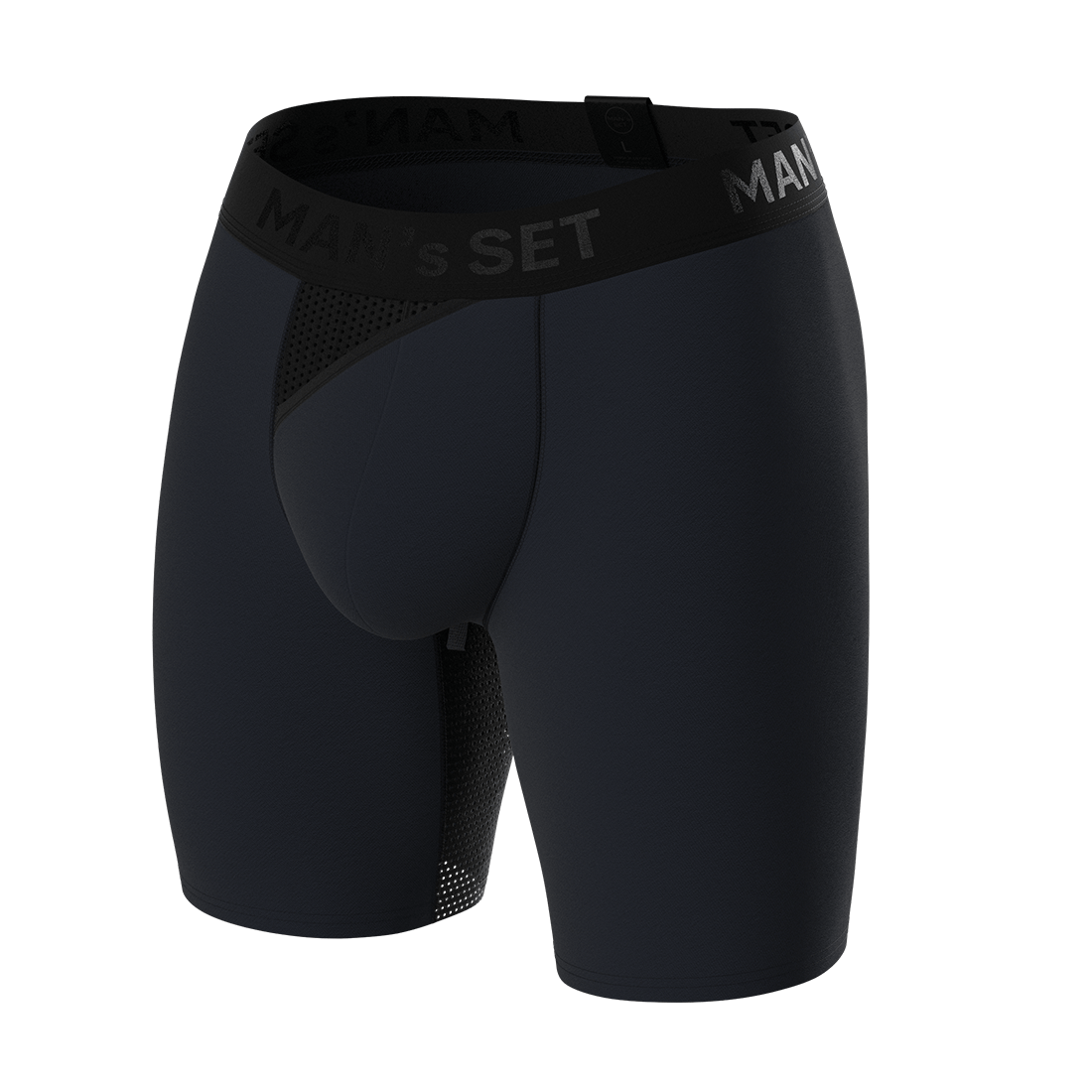 Чоловічі анатомічні боксери із бавовни з сіткою, Anatomic Long 2.0 Light, Black Series, темно-синій MansSet