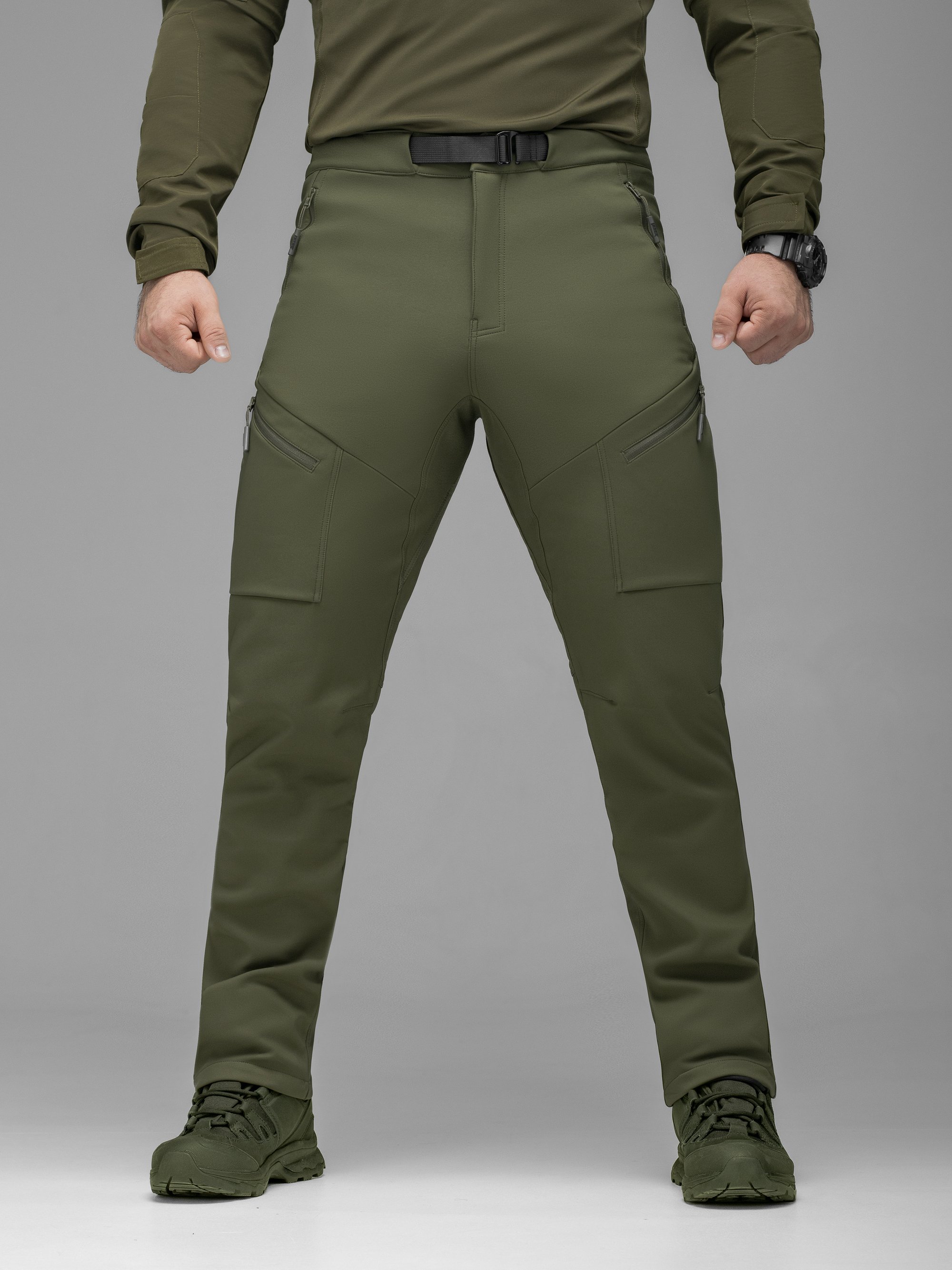 Штани карго тактичні Softshell BEZET Techwear хакі - Фото 2